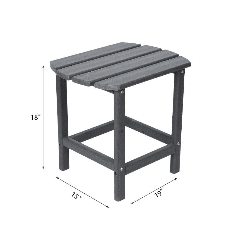 Mesa lateral oval para pátio