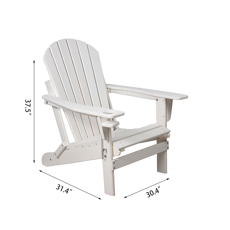 Cadeira Adirondack ajustável com porta-copos