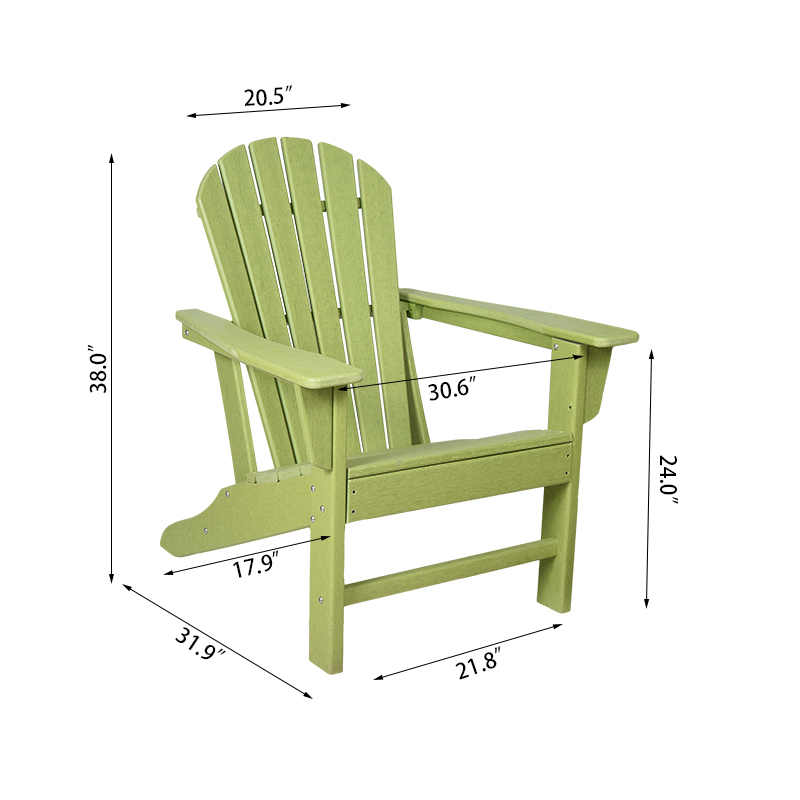 Cadeira Adirondack com encosto alto