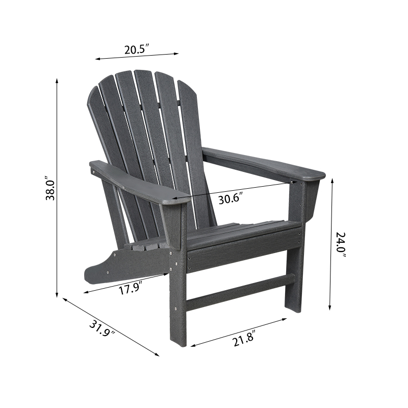 Cadeira Adirondack com encosto alto