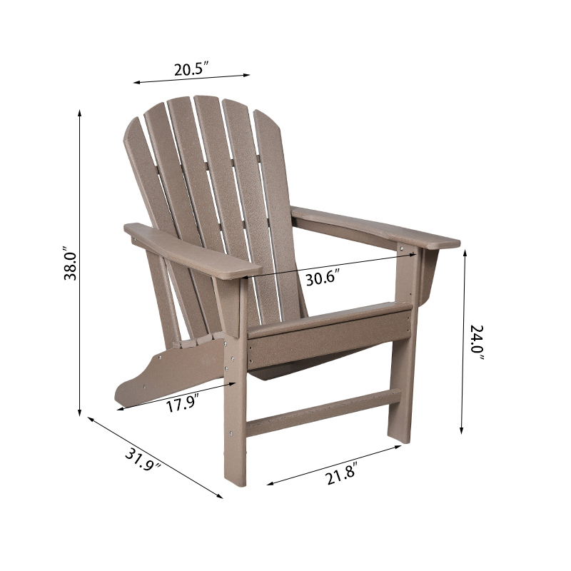 Cadeira Adirondack com encosto alto