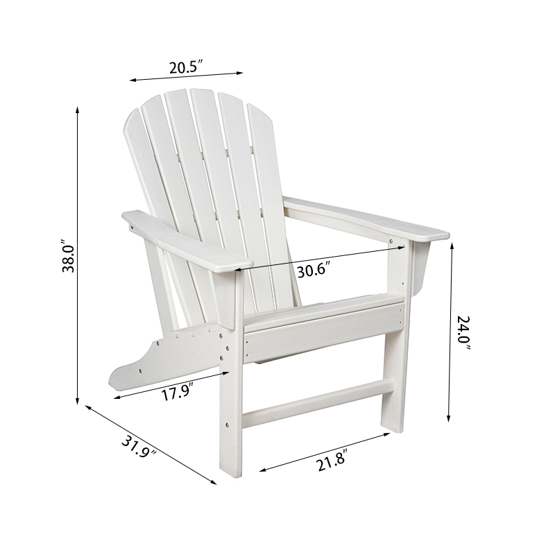 Cadeira Adirondack com encosto alto