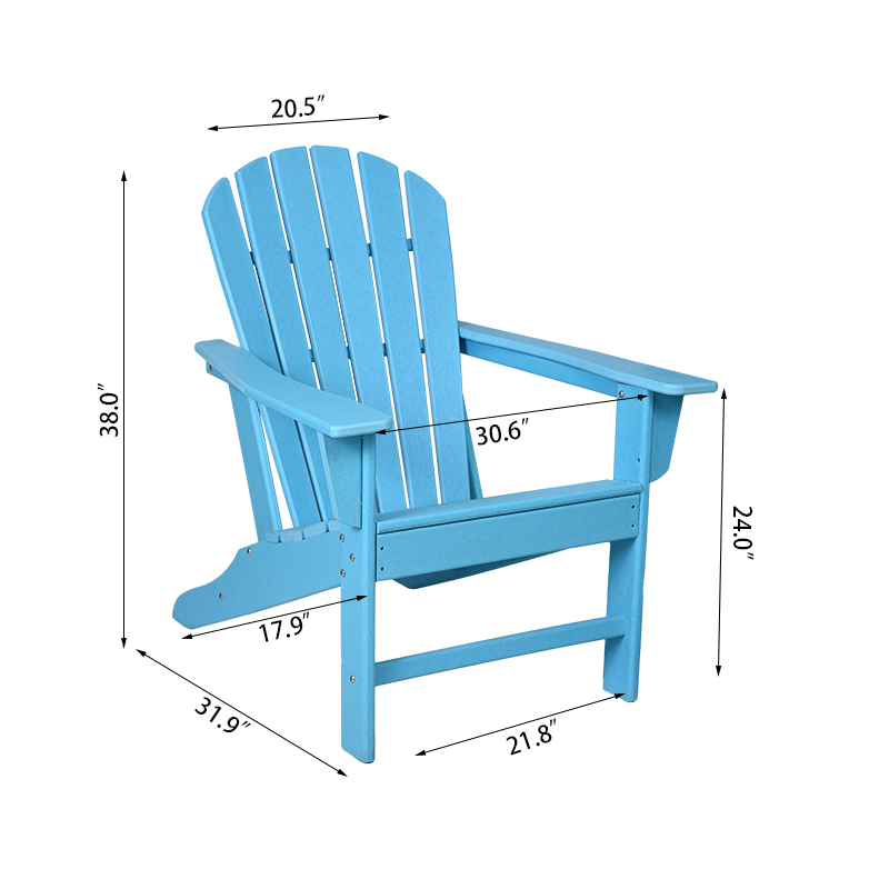 Cadeira Adirondack com encosto alto