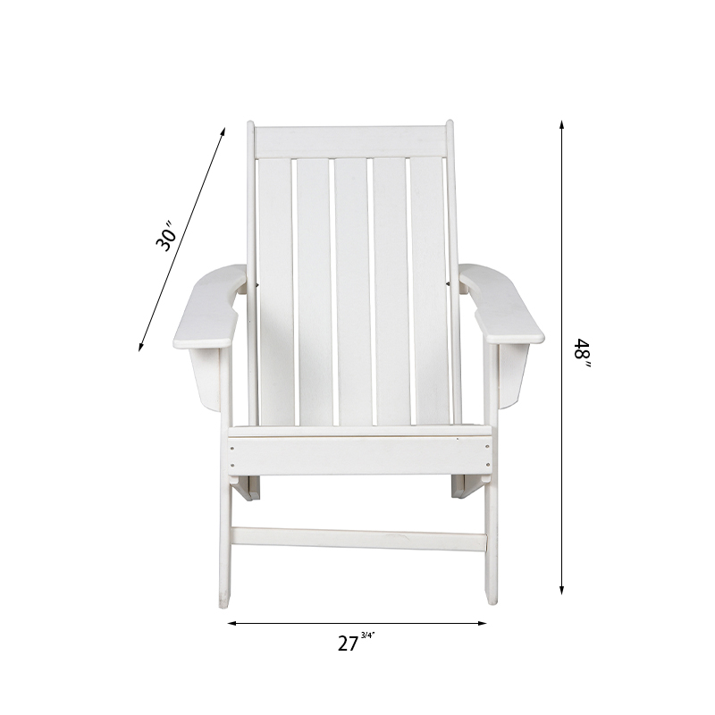 Cadeira Adirondack ao ar livre com assento grande e braços largos