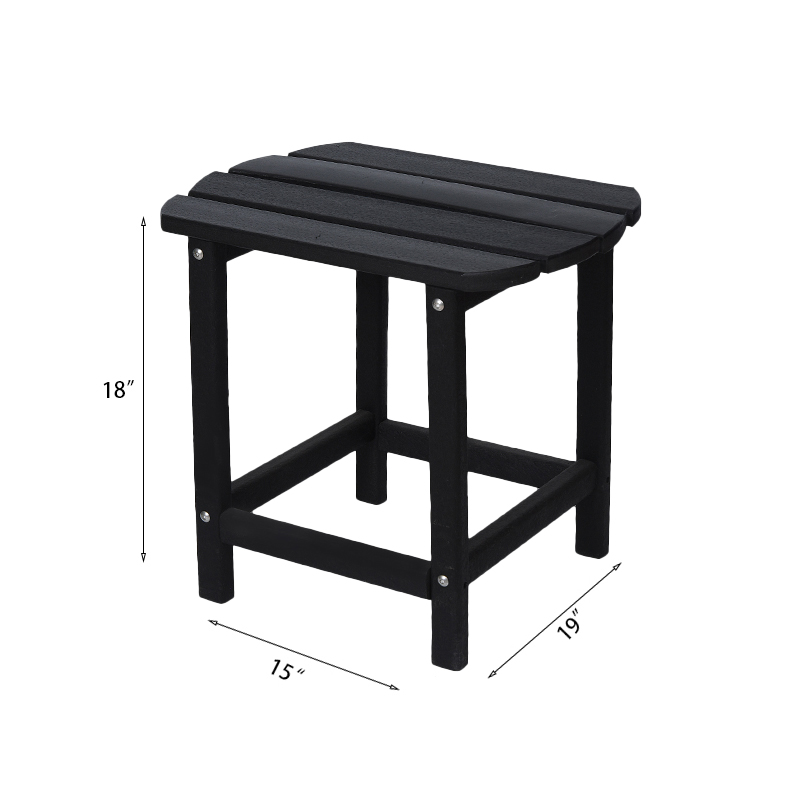 Mesa lateral oval para pátio