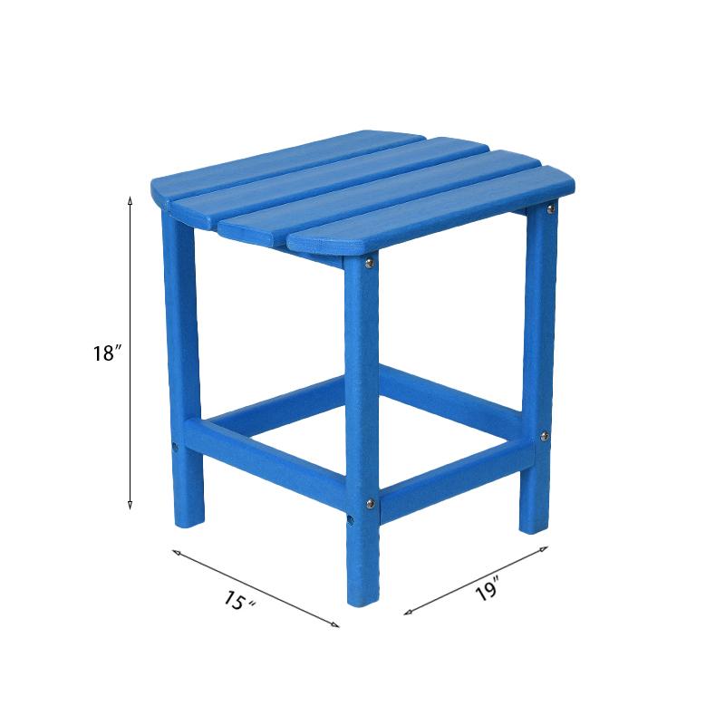 Mesa lateral oval para pátio